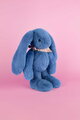 Plyšový zajko Fleurette the Bunny Blue Doudou et Compagnie modrý 35 cm od 0 mes