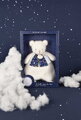 Plyšový medvedík svietiaci v tme Moonlight Collection Doudou et Compagnie v darčekovom balení biely 26 cm od 0 mes