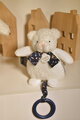 Plyšový medvedík s melódiou svietiaci v tme Moonlight Collection Music Box Doudou et Compagnie v darčekovom balení biely 17 cm od 0 mes