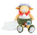 Plyšová kravička s handričkou na maznanie Aneth the Cow In my Garden Pantin with a Comforter Doudou et Compagnie v darčekovom balení 28 cm od 0 mes