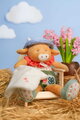 Plyšová kravička s handričkou na maznanie Aneth the Cow In my Garden Pantin with a Comforter Doudou et Compagnie v darčekovom balení 28 cm od 0 mes DC