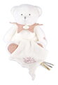 Plyšový medvedík s handričkou na maznanie Doudou 25 Years Puppet with Handkerchief Pink Doudou et Compagnie v darčekovom balení ružový 30 cm od 0 mes
