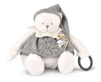 Plyšový medvedík Doudou 25 Years Activity Puppet Grey Doudou et Compagnie narodeninová edícia sivý 30 cm od 0 mes
