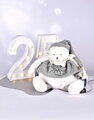 Plyšový medvedík Doudou 25 Years Activity Puppet Grey Doudou et Compagnie narodeninová edícia sivý 30 cm od 0 mes