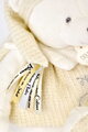 Plyšový medvedík Doudou 25 Years Activity Puppet White Doudou et Compagnie narodeninová edícia biely 30 cm od 0 mes