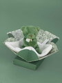 Plüss mackó kendővel dédelgetéshez My Little Bear Doudou et Compagnie ajándékcsomagolásban több színben 10 cm 0 hó-tól