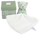 Plüss mackó kendővel dédelgetéshez My Little Bear Doudou et Compagnie ajándékcsomagolásban több színben 10 cm 0 hó-tól
