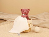 Plüss mackó kendővel dédelgetéshez My Little Bear Doudou et Compagnie ajándékcsomagolásban több színben 10 cm 0 hó-tól