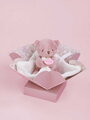 Plüss mackó kendővel dédelgetéshez My Little Bear Doudou et Compagnie ajándékcsomagolásban több színben 10 cm 0 hó-tól