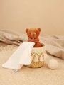 Plüss mackó kendővel dédelgetéshez My Little Bear Doudou et Compagnie ajándékcsomagolásban több színben 10 cm 0 hó-tól