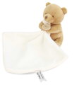 Plüss mackó kendővel dédelgetéshez My Little Bear Doudou et Compagnie ajándékcsomagolásban több színben 10 cm 0 hó-tól