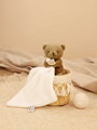 Plüss mackó kendővel dédelgetéshez My Little Bear Doudou et Compagnie ajándékcsomagolásban több színben 10 cm 0 hó-tól