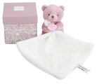 Plüss mackó kendővel dédelgetéshez My Little Bear Doudou et Compagnie ajándékcsomagolásban több színben 10 cm 0 hó-tól