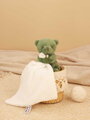 Plüss mackó kendővel dédelgetéshez My Little Bear Doudou et Compagnie ajándékcsomagolásban több színben 10 cm 0 hó-tól