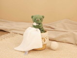 Plüss mackó kendővel dédelgetéshez My Little Bear Doudou et Compagnie ajándékcsomagolásban több színben 10 cm 0 hó-tól