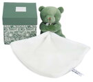 Plüss mackó kendővel dédelgetéshez My Little Bear Doudou et Compagnie ajándékcsomagolásban több színben 10 cm 0 hó-tól