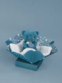 Plüss mackó kendővel dédelgetéshez My Little Bear Doudou et Compagnie ajándékcsomagolásban több színben 10 cm 0 hó-tól