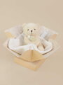 Plüss mackó kendővel dédelgetéshez My Little Bear Doudou et Compagnie ajándékcsomagolásban több színben 10 cm 0 hó-tól
