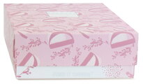 Plüss nyuszi dédelgetéshez kendővel Bunny with a Comforter Pink Doudou et Compagnie ajándékcsomagolásban rózsaszín 10 cm 0 hó-tól