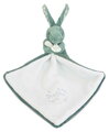 Plüss nyuszi dédelgetéshez kendővel Bunny with a Comforter Sage Green Doudou et Compagnie ajándékcsomagolásban zöld 10 cm 0 hó-tól