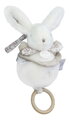Plyšový zajačik s melódiou Lapin Doudou Music Box White Doudou et Compagnie v darčekovom balení biely 20 cm od 0 mes