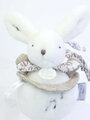 Plyšový zajačik s melódiou Lapin Doudou Music Box White Doudou et Compagnie v darčekovom balení biely 20 cm od 0 mes