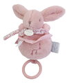 Plyšový zajačik s melódiou Lapin Doudou Music Box Pink Doudou et Compagnie v darčekovom balení ružový 20 cm od 0 mes