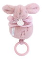 Plyšový zajačik s melódiou Lapin Doudou Music Box Pink Doudou et Compagnie v darčekovom balení ružový 20 cm od 0 mes