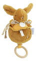 Plyšový zajačik s melódiou Lapin Doudou Music Box Ochre Doudou et Compagnie v darčekovom balení žltý 20 cm od 0 mes