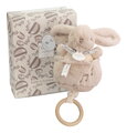 Plyšový zajačik s melódiou Lapin Doudou Music Box Beige Doudou et Compagnie v darčekovom balení béžový 20 cm od 0 mes