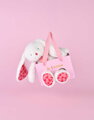 Plyšový zajačik Bunny Je T'aime Doudou et Compagnie v darčekovej taške biely 25 cm od 0 mes DC4372