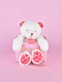 Plyšový medvedík Bear Je T'aime Doudou et Compagnie v darčekovej taške biely 25 cm od 0 mes DC4373