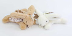 Plyšový zajačik prívesok na kľúče Keyring Bag Charm Doudou et Compagnie viac farieb od 24 mes DC4374