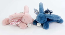 Plyšový zajačik prívesok na kľúče Keyring Bag Charm Doudou et Compagnie viac farieb od 24 mes DC4374