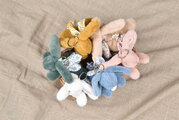 Plyšový zajačik prívesok na kľúče Keyring Bag Charm Doudou et Compagnie viac farieb od 24 mes DC4374