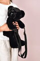 Plyšový crossbody vak medvedík Black Bear Bag Doudou et Compagnie s popruhom čierny 30 cm od 24 mes DC4377