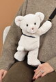 Plyšový crossbody vak medvedík Ivory Bear Bag Doudou et Compagnie s popruhom biely 30 cm od 24 mes DC4378
