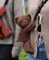 Plyšový crossbody vak medvedík Terracotta Bear Bag Doudou et Compagnie s popruhom oranžový 30 cm od 24 mes DC4379