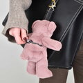 Plyšový medvedík prívesok na kľúče Pink Bear Bag Charm Doudou et Compagnie ružový 20 cm od 24 mes DC4382
