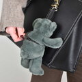 Plyšový medvedík prívesok na kľúče Khaki Bear Bag Charm Doudou et Compagnie zelený 20 cm od 24 mes DC4383