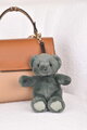 Plyšový medvedík prívesok na kľúče Khaki Bear Bag Charm Doudou et Compagnie zelený 20 cm od 24 mes DC4383