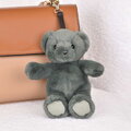 Plyšový medvedík prívesok na kľúče Khaki Bear Bag Charm Doudou et Compagnie zelený 20 cm od 24 mes DC4383