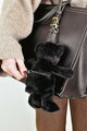 Plyšový medvedík prívesok na kľúče Black Bear Bag Charm Doudou et Compagnie čierny 20 cm od 24 mes DC4384