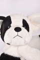 Plyšový crossbody vak psík Bag Dog Black & White Doudou et Compagnie s popruhom čierno-biely 30 cm DC4564