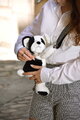 Plyšový crossbody vak psík Bag Dog Black & White Doudou et Compagnie s popruhom čierno-biely 30 cm DC4564