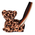 Plyšový crossbody vak medvedík Bag Leopard Teddy Bear Doudou et Compagnie s popruhom hnedý 30 cm od 24 mes