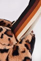 Plyšový crossbody vak leopard Bag Leopard Doudou et Compagnie s popruhom hnedý 30 cm DC4566