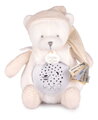 Plyšový medvedík Doudou 25 Years Musical Night Light Star Projector White Doudou et Compagnie so svetlom hudbou a bielym šumom biely 19 cm od 0 mes