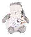 Plyšový medvedík Doudou 25 Years Musical Night Light Star Projector Grey Doudou et Compagnie so svetlom hudbou a bielym šumom sivý 19 cm od 0 mes