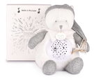 Plyšový medvedík Doudou 25 Years Musical Night Light Star Projector Grey Doudou et Compagnie so svetlom hudbou a bielym šumom sivý 19 cm od 0 mes